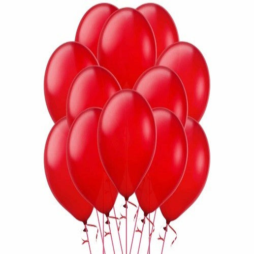 Red balloons on a white background