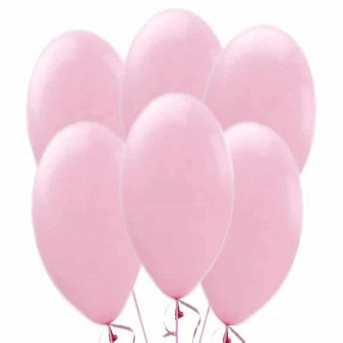 Pink balloons on a white background