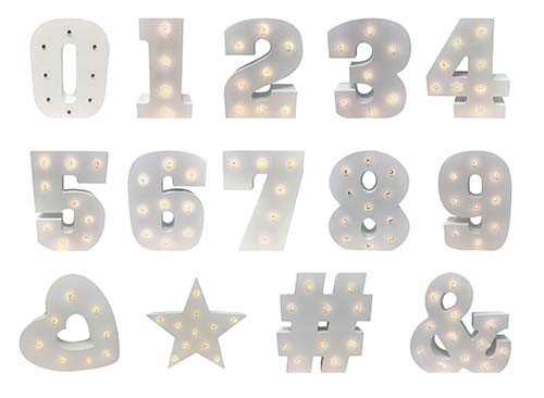 LED Wooden Numbers