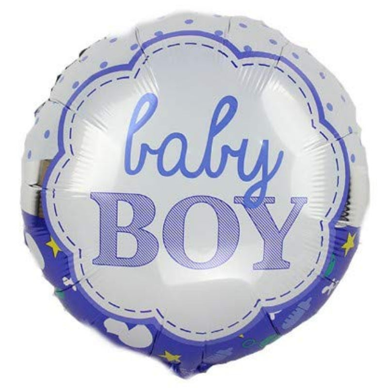 18 INCH BABY BOY BLUE AND WHITE POLKA DOTS