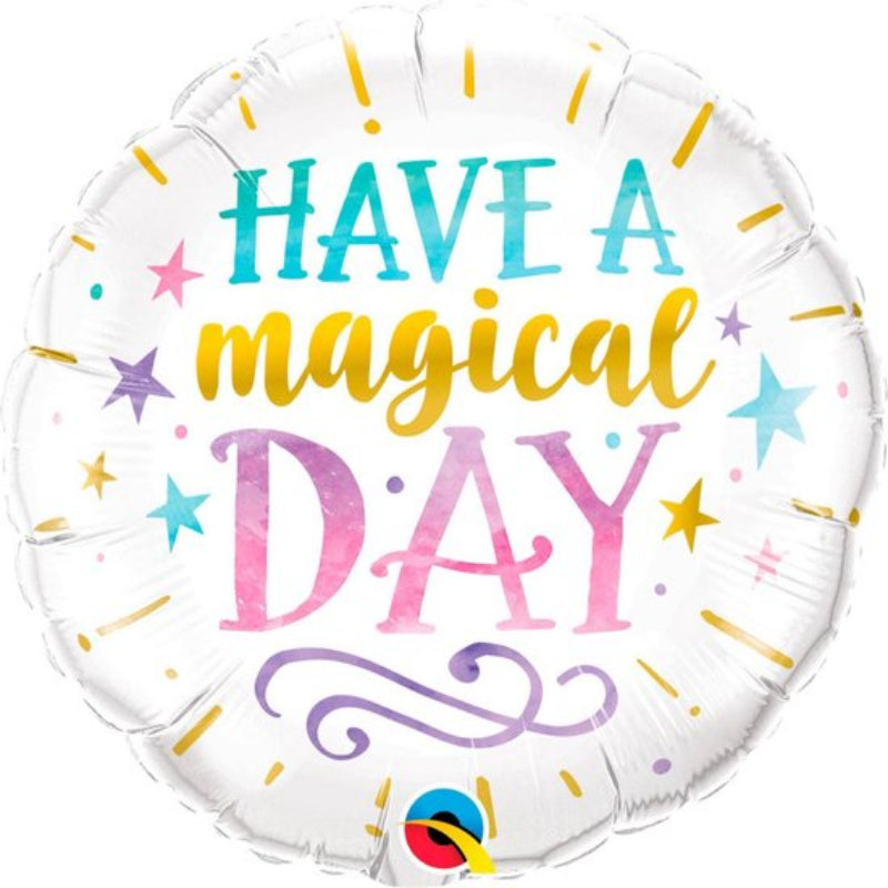 18 INCH HAVE A MAGICAL DAY WHITE COLORFUL STAR