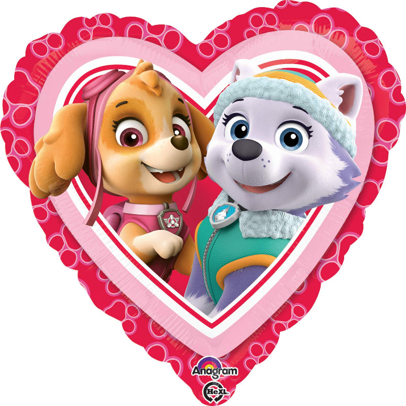 18 INCH HEART Paw Patrol EVEREST & SKYE