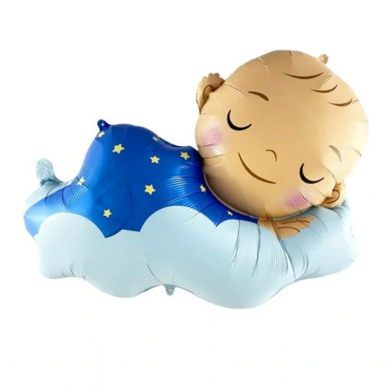 39 INCH SLEEPING BABY BOY IN BLUE ON CLOUD