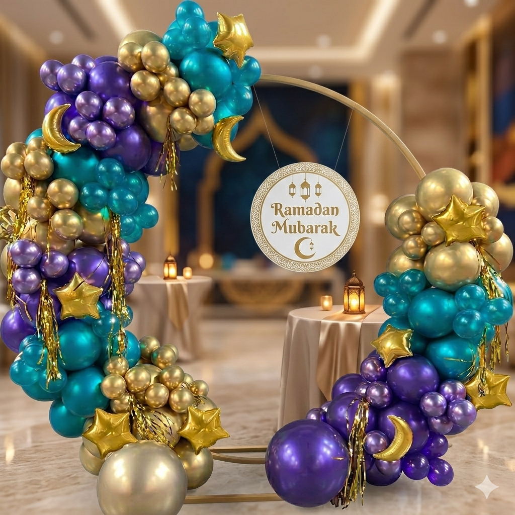 Luxury Ramadan Mubarak Balloon Arch