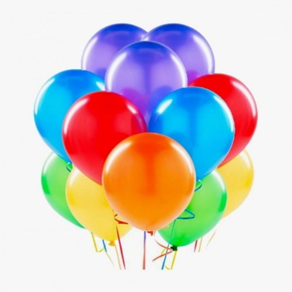 Bunch of colorful balloons on a white background
