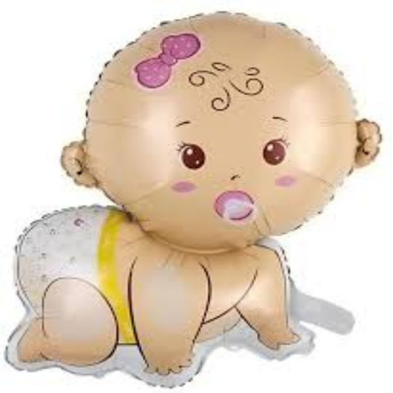 10 INCH BABY GIRL IN DIAPER WITH PACIFIER