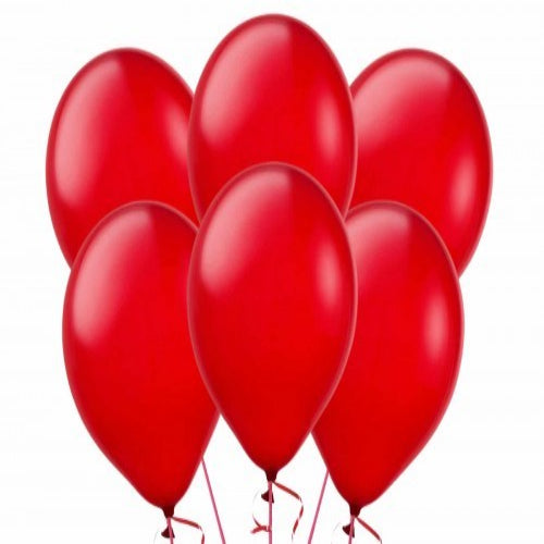 Red balloons on a white background