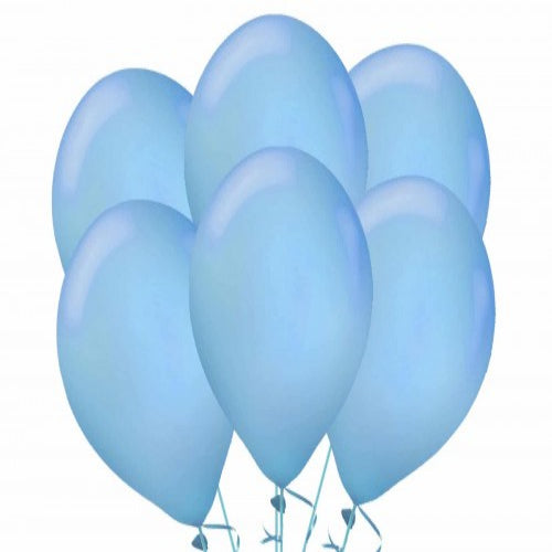 Blue balloons on a white background