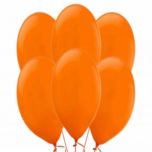 Orange balloons on a white background