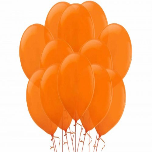 Orange balloons on a white background