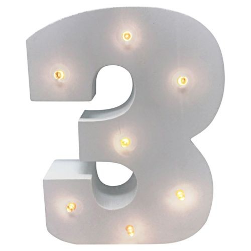 LED Wooden Numbers