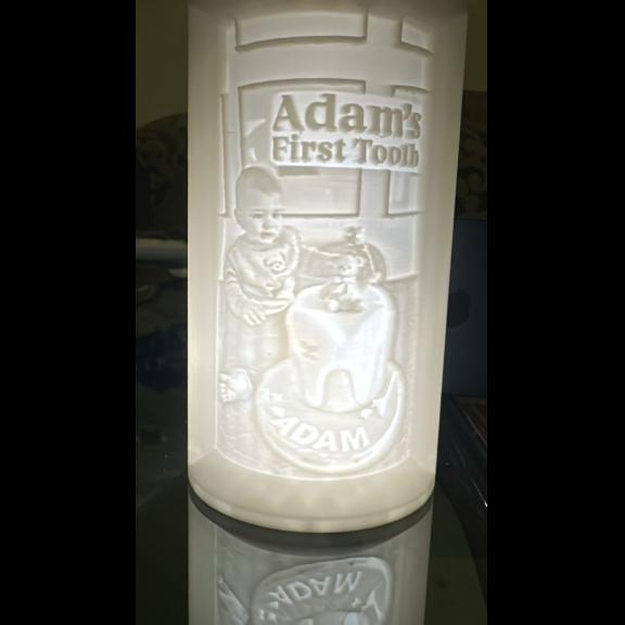 Curved Lithophane