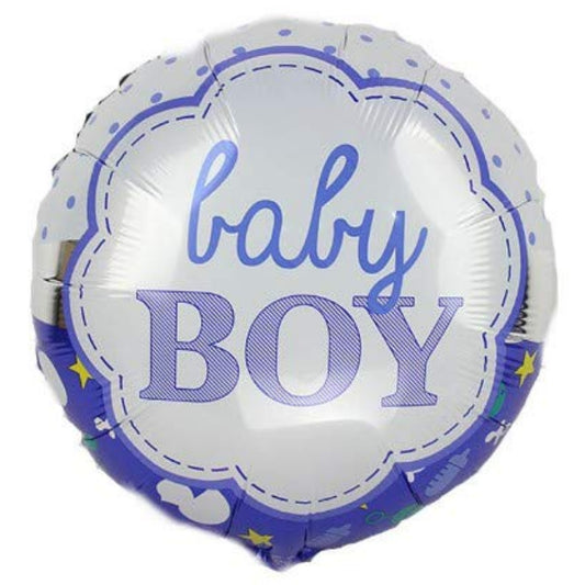 18 INCH BABY BOY BLUE AND WHITE POLKA DOTS