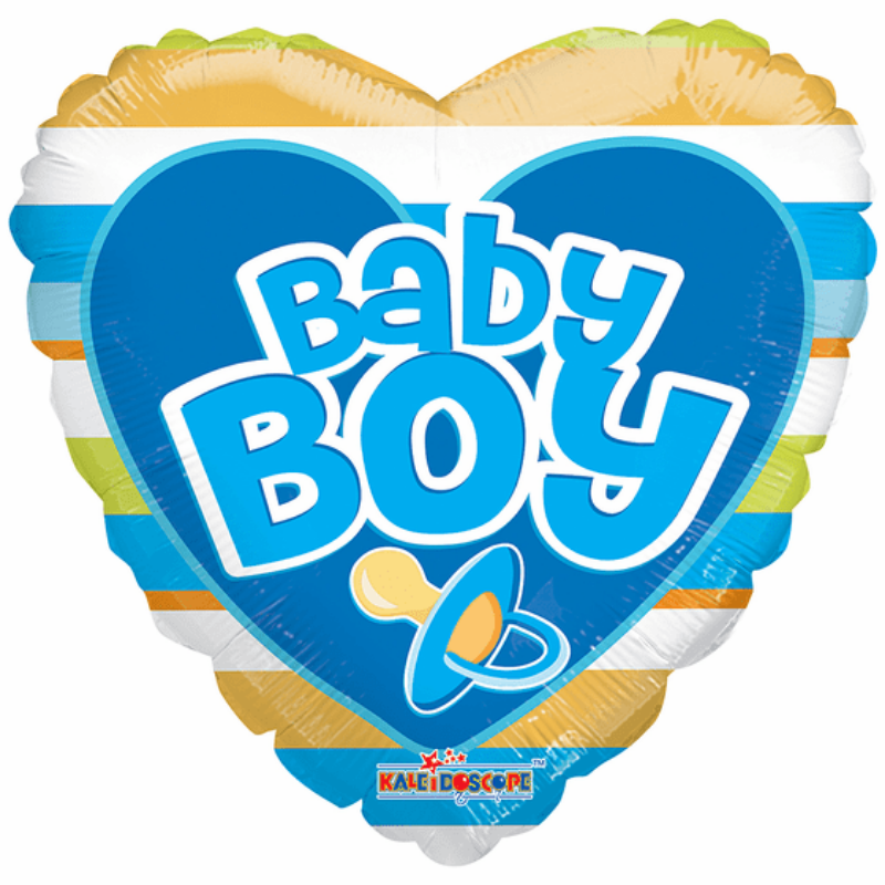 18 INCH BABY BOY BLUE COLORFUL HEART BLUE PACIFIER
