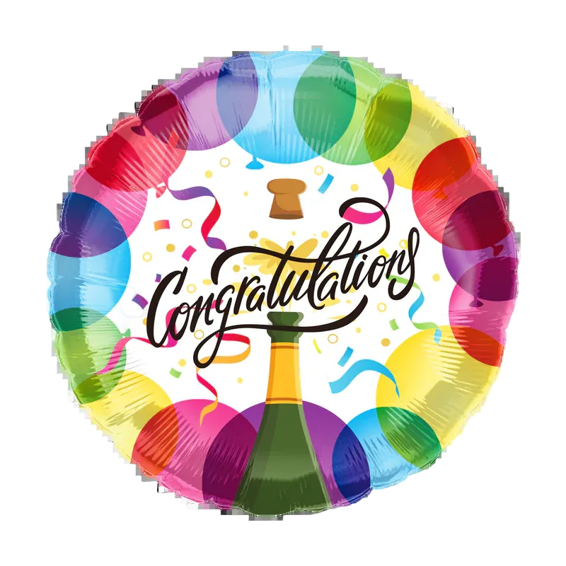18 INCH CONGRATULATION CHAMPAGNE BALLOON BORDER