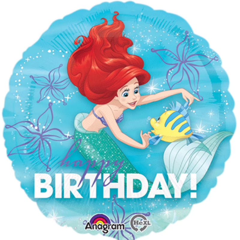 18 INCH HAPPY BIRTHDAY LITTLE MERMAID ARIEL&nbsp;