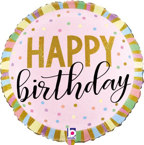 18 INCH HAPPY BIRTHDAY PINK ITS YOUR DAY