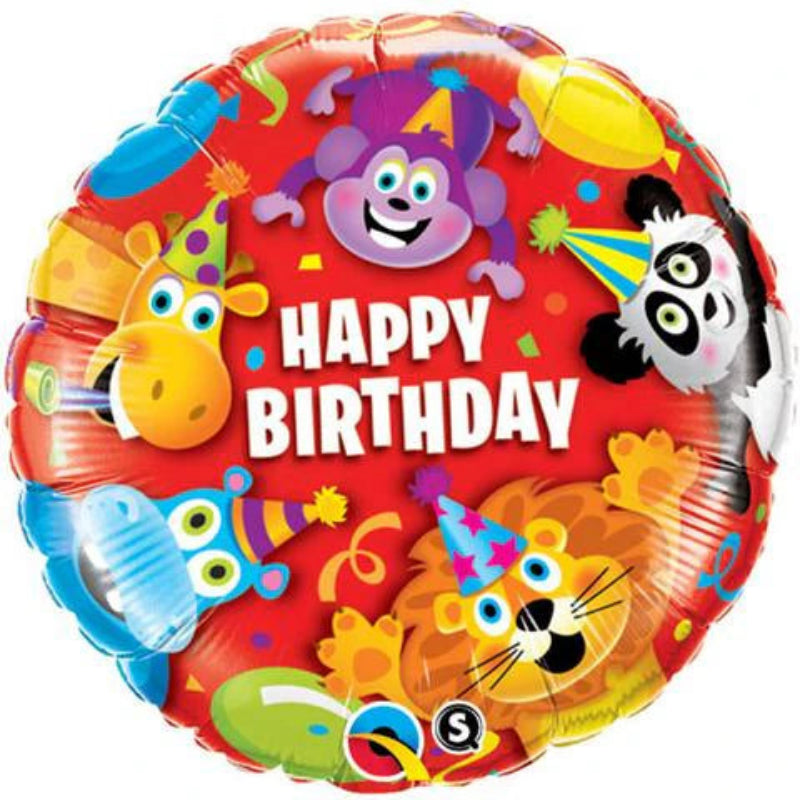 18 INCH HAPPY BIRTHDAY RED ANIMAL PARTY