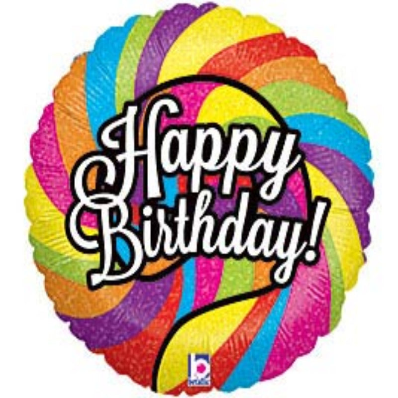 18 INCH HAPPY BIRTHDAY SQUIRREL LOLIPOP COLORFUL