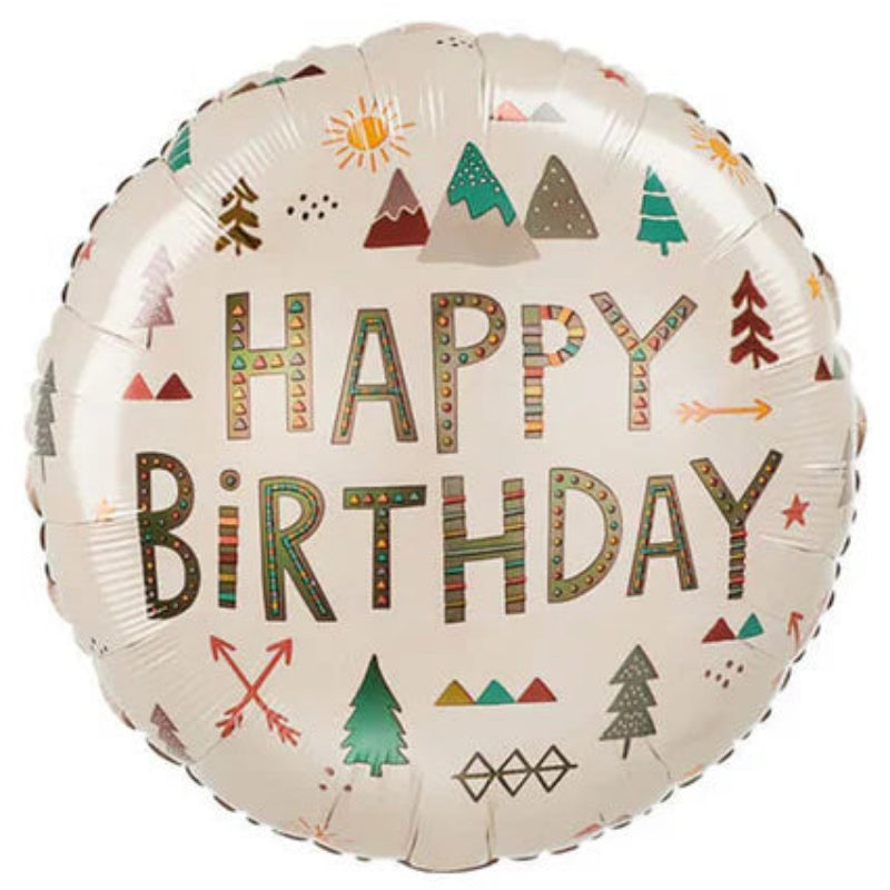 18 INCH HAPPY BIRTHDAY WHITE FOREST