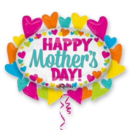 18 INCH HEART HAPPY MOTHER DAY FLORAL HEARTS