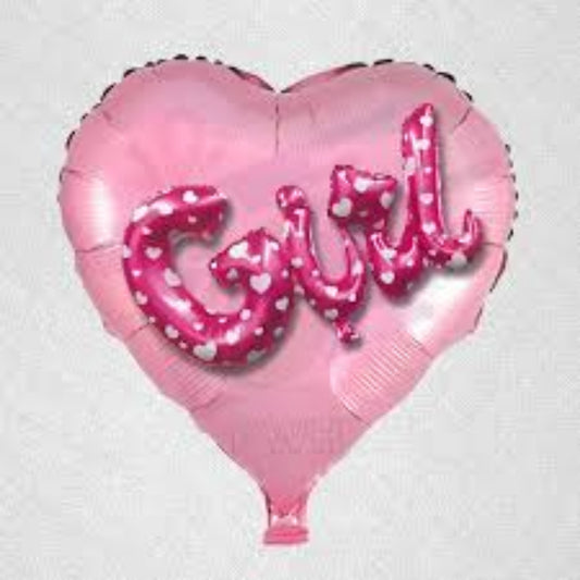 18 INCH HEART PINK GIRL PURPLE