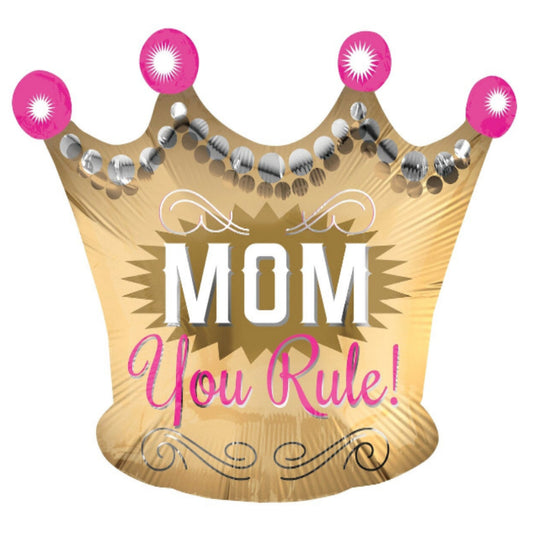 18 INCH MOM YOU RULE GOLD CROWN