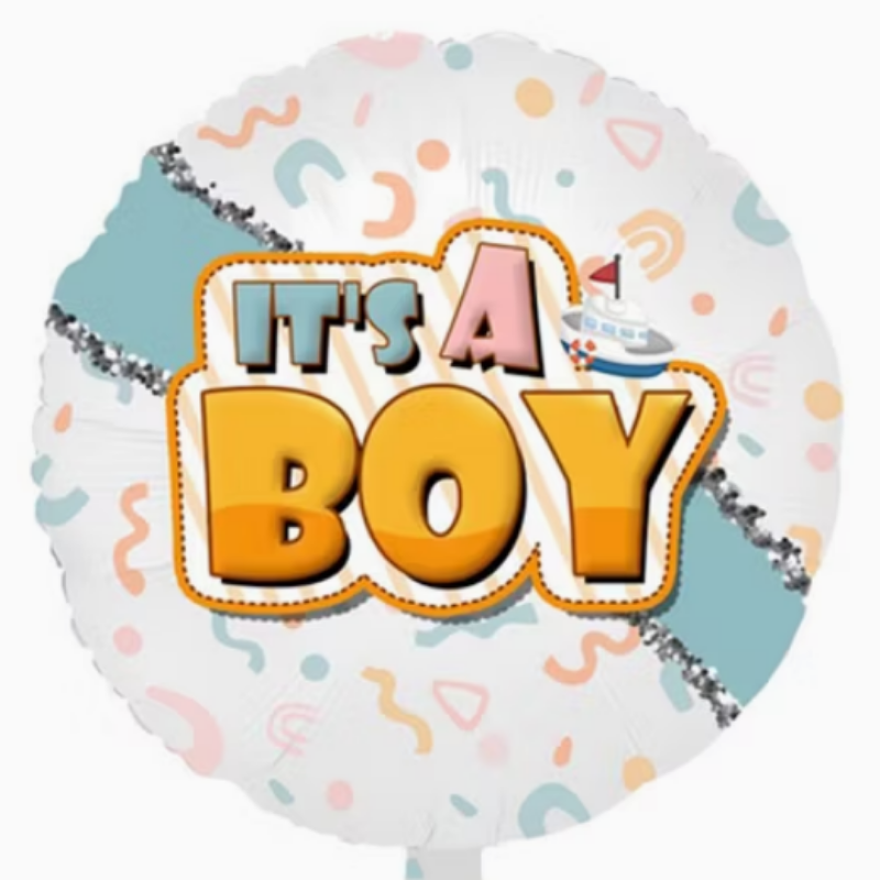 18 INCH ROUND SAILING WHITE ITS A BOY