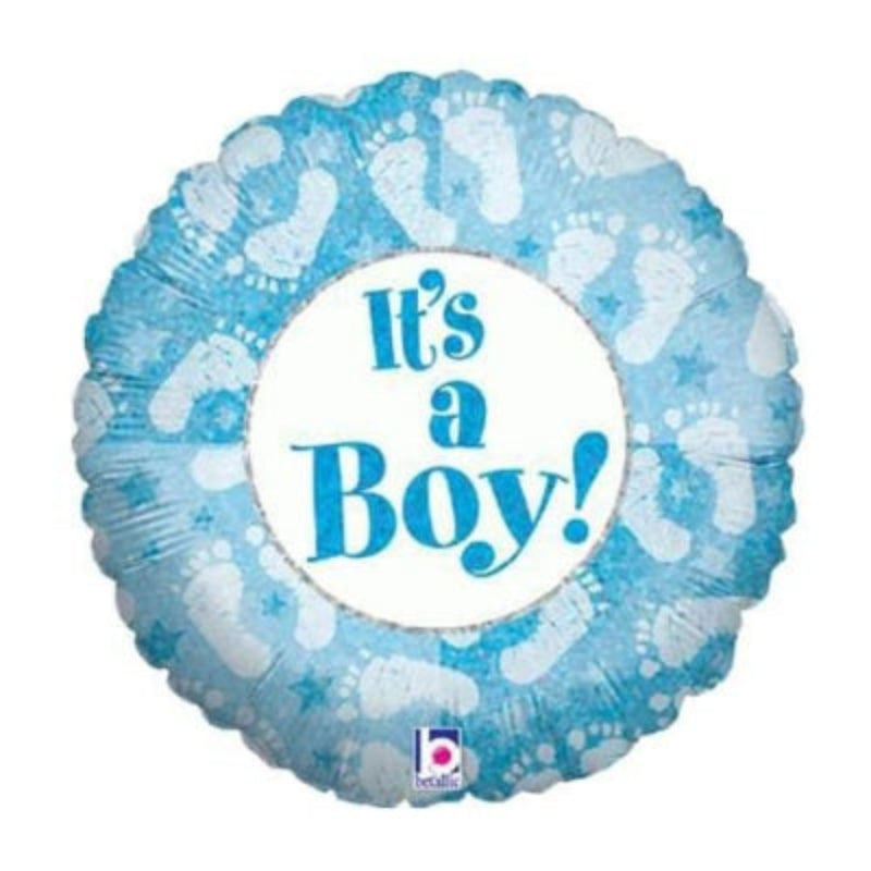 18 INCH WELCOME BABY BOY BLUE HEART CLOUDS