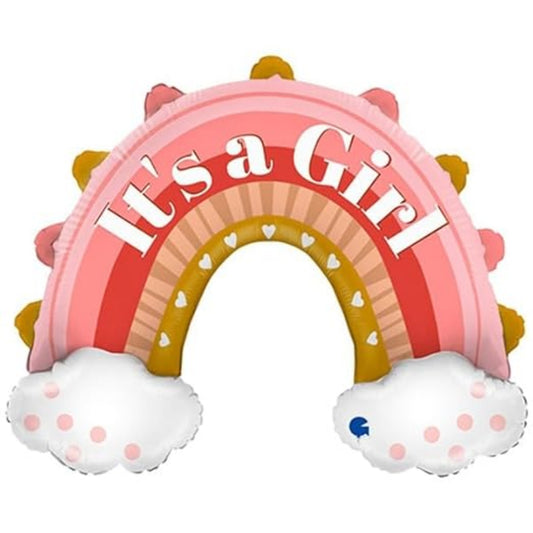 25 INCH ITS A GIRL PINK RAINBOW
