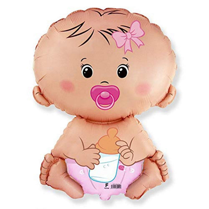 27 INCH BABY GIRL DIAPER PINK PACIFIER