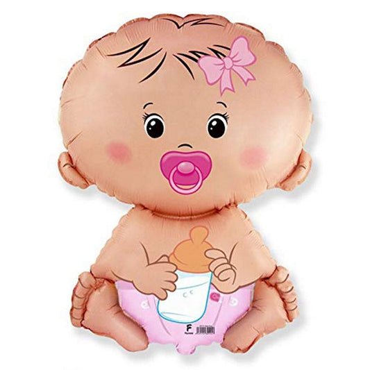 27 INCH BABY GIRL DIAPER PINK PACIFIER