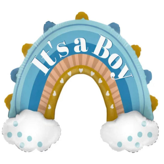 31 INCH ITS A BOY BLUE RAINBOW GOLD