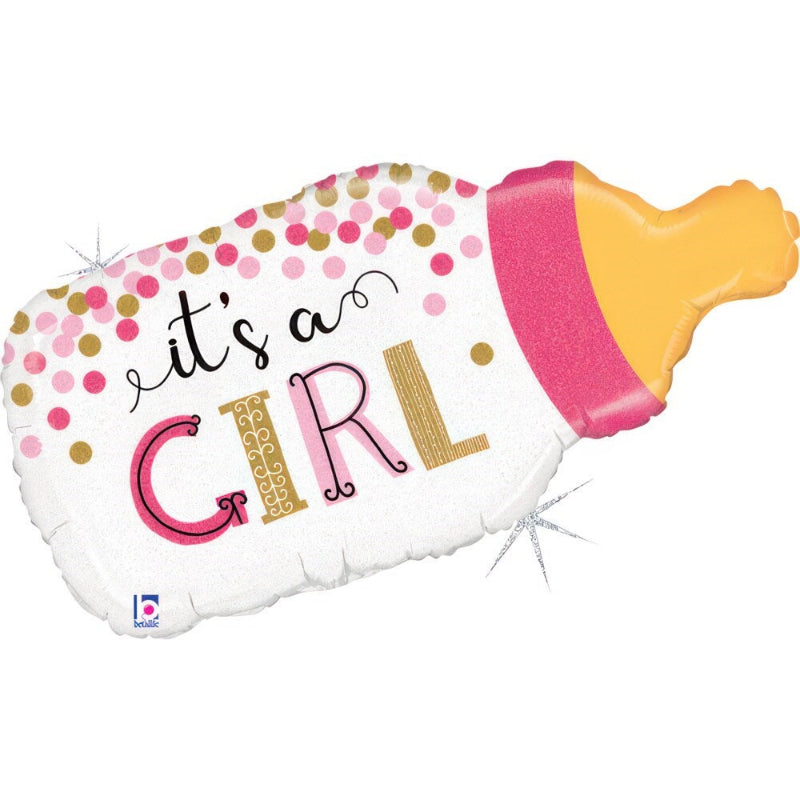 33 INCH ITS A GIRL PINK BOTTLE