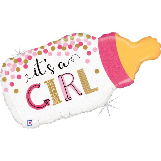 33 INCH ITS A GIRL PINK BOTTLE