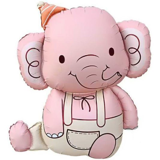 35 INCH PINK ELEPHANT BABY GIRL