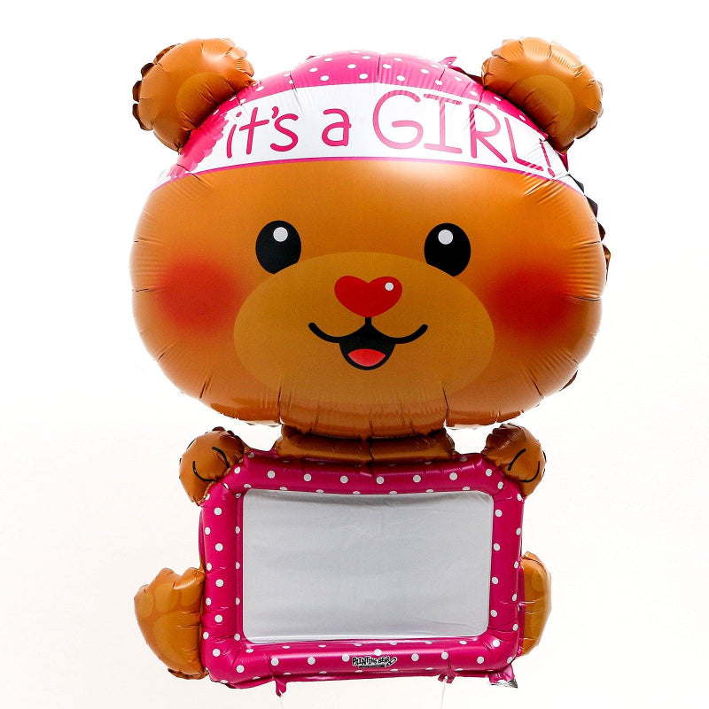 46 INCH ITS A GIRL BEAR WITH BOARD MESSAGE