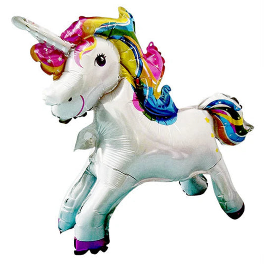 4D UNICORN WHITE FULL COLORFUL  balloons for delivery in Verdun Beirut