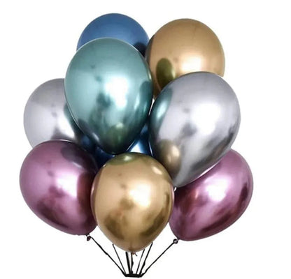Bunch of multicolored balloons with '50 Pcs' text on a white background