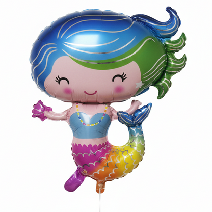 Colorful mermaid-shaped 