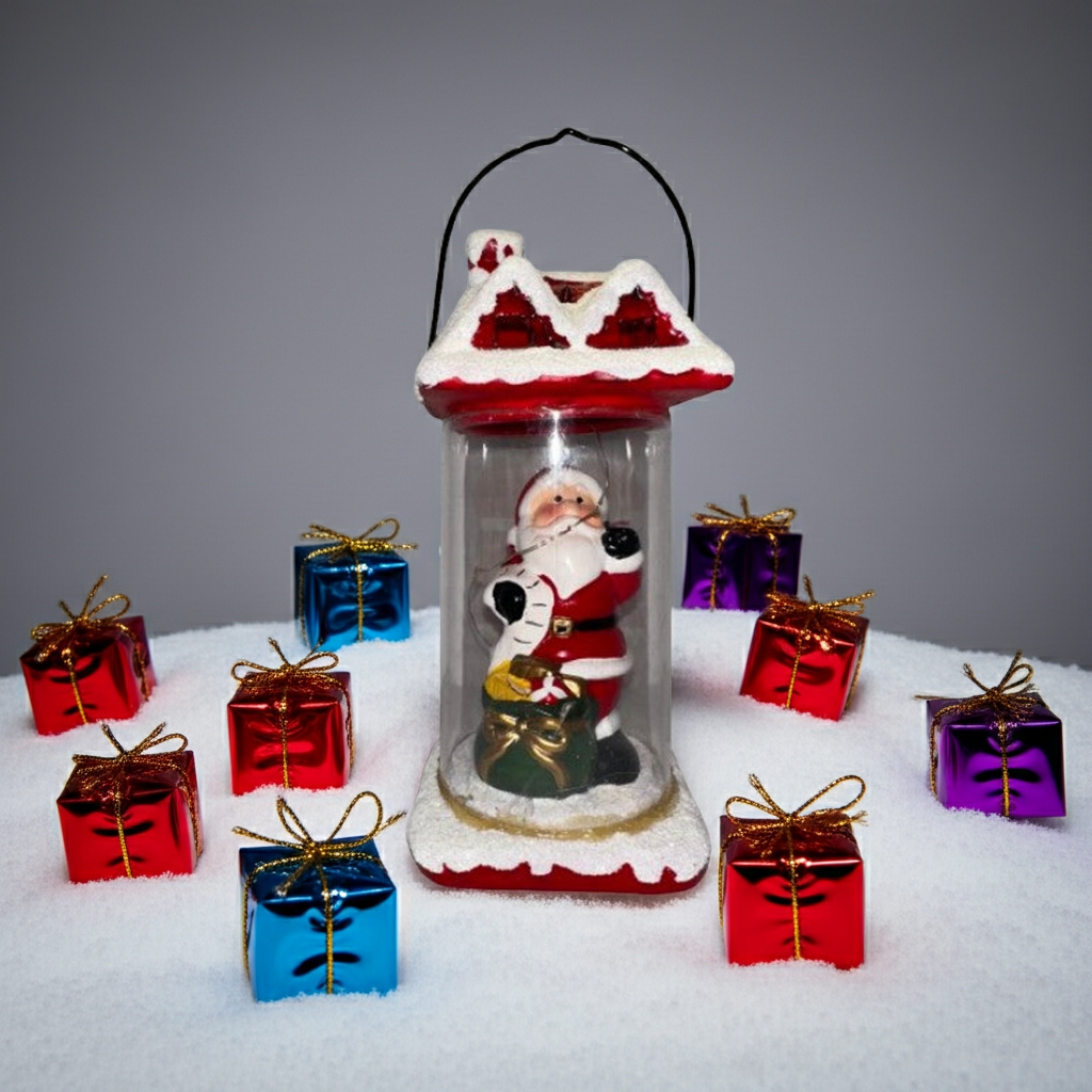 Santa Snow Globe Christmas Decor