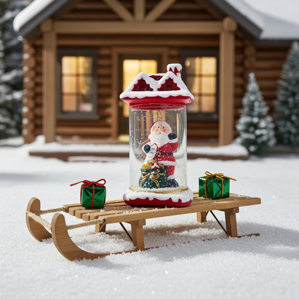 Santa Snow Globe Christmas Decor