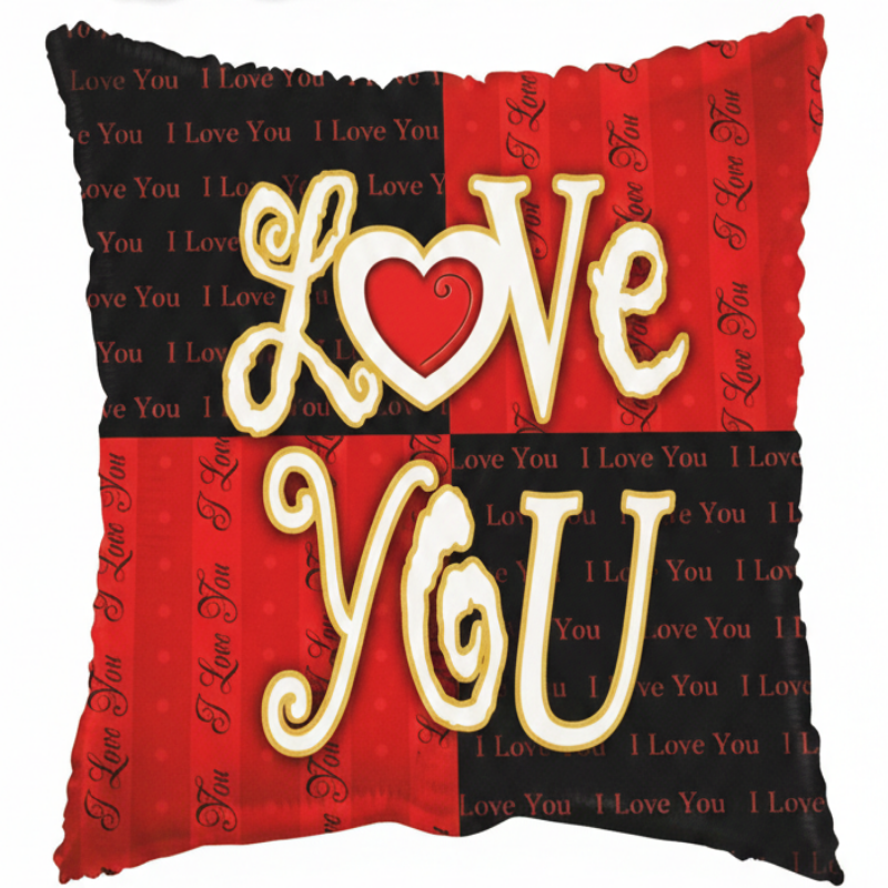 Foil balloon with 'Love You' text