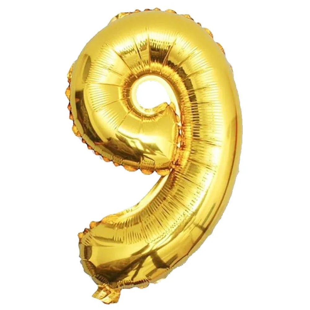 Gold foil number balloons for anniversary and birthday parties - LAST Balloon