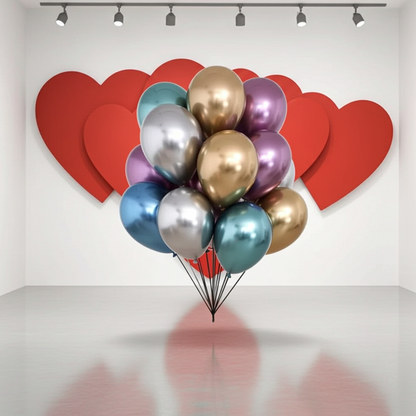 50Pcs 12" Metallic Latex Balloons Birthday Wedding Party Decor - Multicolor
