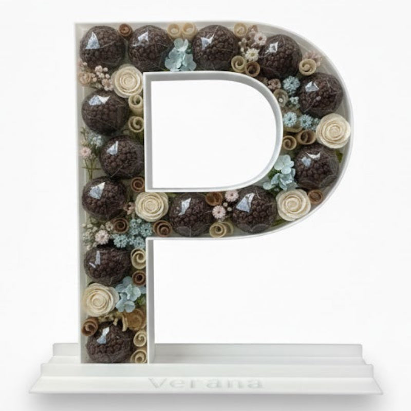 Decorative letter 'P' 