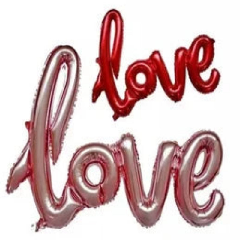 Red 'love' balloon with 'LOVE' text and product code on a white background