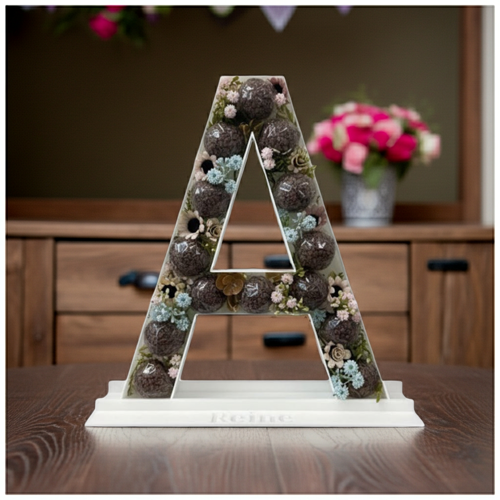 Letter Display with a Personalizable Base