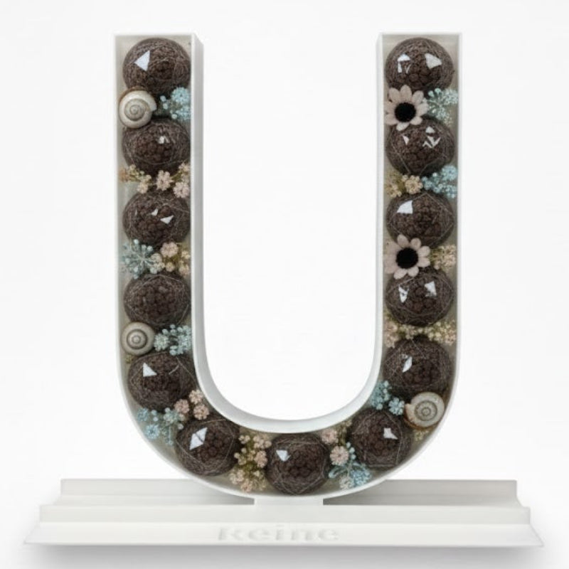 Decorative letter 'U' 