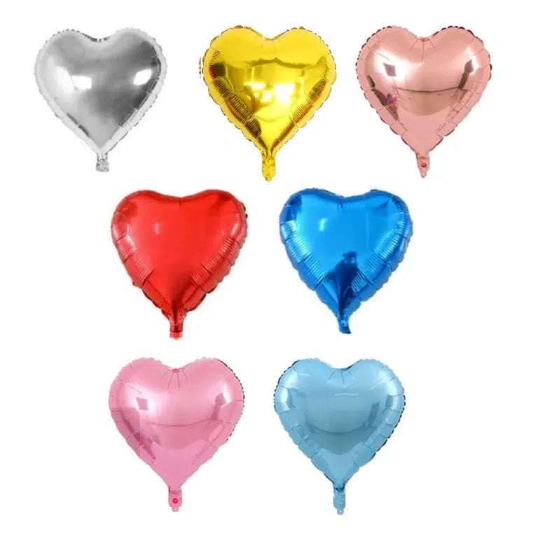 Metallic Heart Foil Balloon